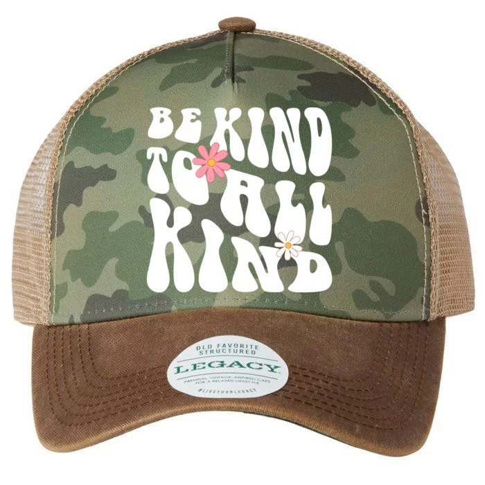 Be Kind To All Kind Retro Quote Legacy Tie Dye Trucker Hat