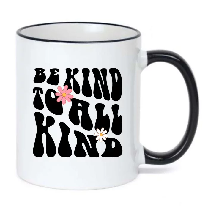 Be Kind To All Kind Retro Quote Black Color Changing Mug