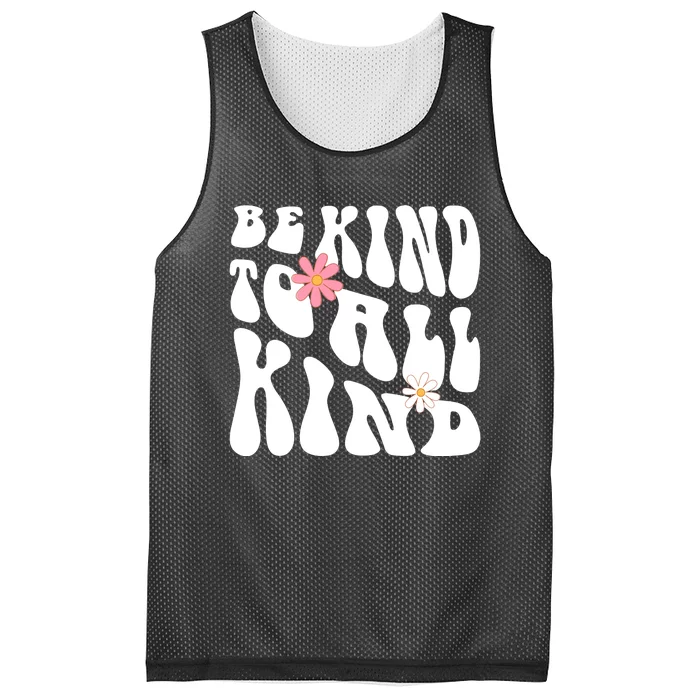 Be Kind To All Kind Retro Quote Mesh Reversible Basketball Jersey Tank