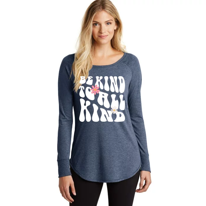 Be Kind To All Kind Retro Quote Women's Perfect Tri Tunic Long Sleeve Shirt