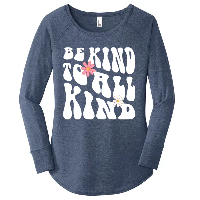 Be Kind To All Kind Retro Quote Women's Perfect Tri Tunic Long Sleeve Shirt