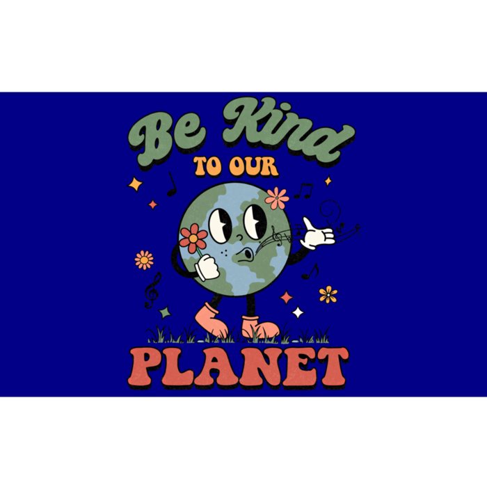 Be Kind To Our Planet Cute Groovy Earth Day Environtal Cute Gift Bumper Sticker