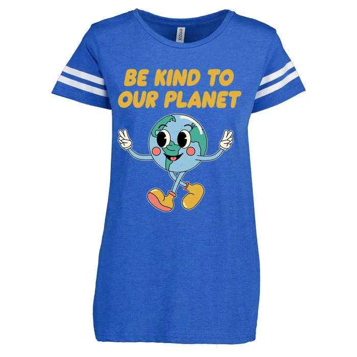 Be Kind To Our Planet Ecology Wildlife Ecosystem Outdoor Funny Gift Enza Ladies Jersey Football T-Shirt