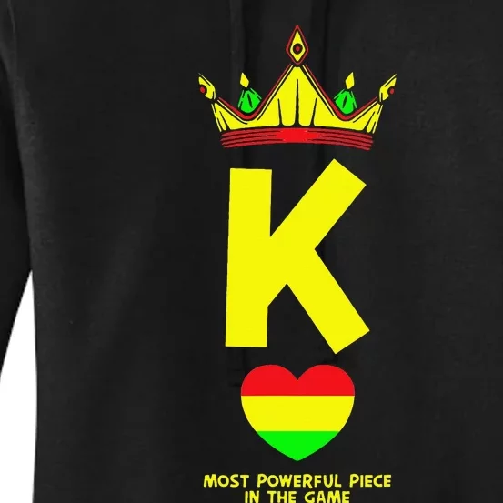 Black King The Most Powerful Piece In The Game Juneteenth Women's Pullover Hoodie