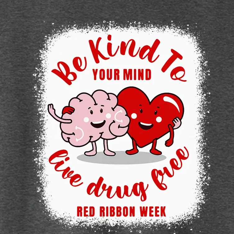 be kind to your mind Red Ribbon week drug free Women's Crop Top Tee