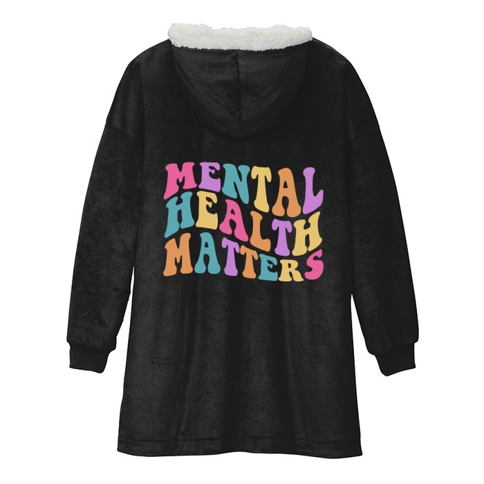 Be Kind To Your Kind Mental Health Matters Back & Front Front & Back Hooded Wearable Blanket