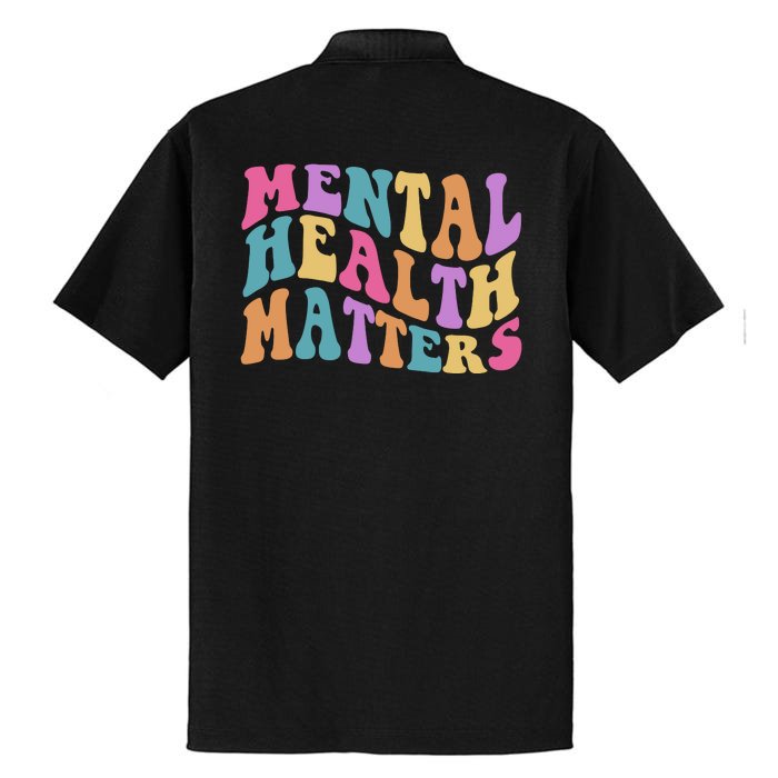 Be Kind To Your Kind Mental Health Matters Back & Front Front & Back Dry Zone Grid Performance Polo