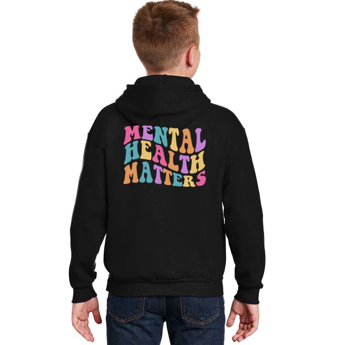 Be Kind To Your Kind Mental Health Matters Back & Front Front & Back Kids Hoodie