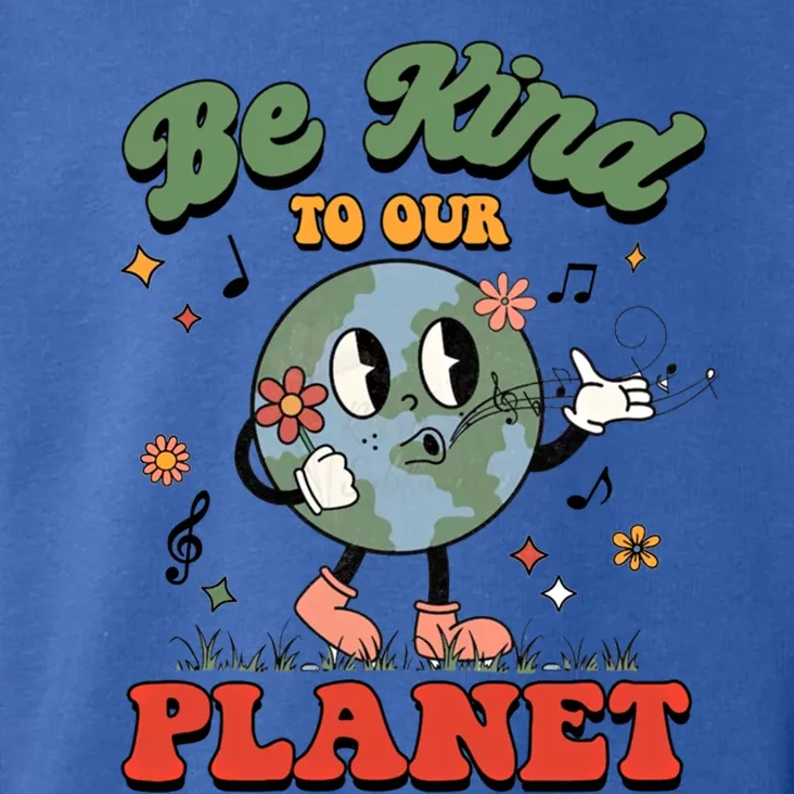 Be Kind To Our Planet Funny Retro Save The Earth Gift Toddler Hoodie