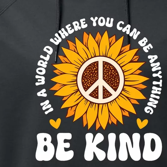 Be Kind Unity Day Orange Anti Bullying Unity Day Performance Fleece Hoodie