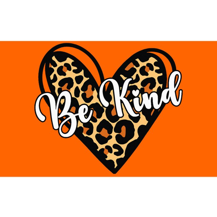 Be Kind Unity Day Orange Anti Bullying Leopard Heart Bumper Sticker