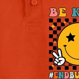 Be Kind Unity Day Orange Anti Bullying Smile Face Dry Zone Grid Performance Polo