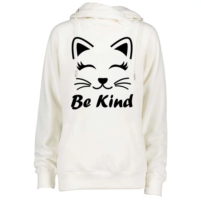 Be Kind Unity Day Anti Bullying Kitten Womens Funnel Neck Pullover Hood