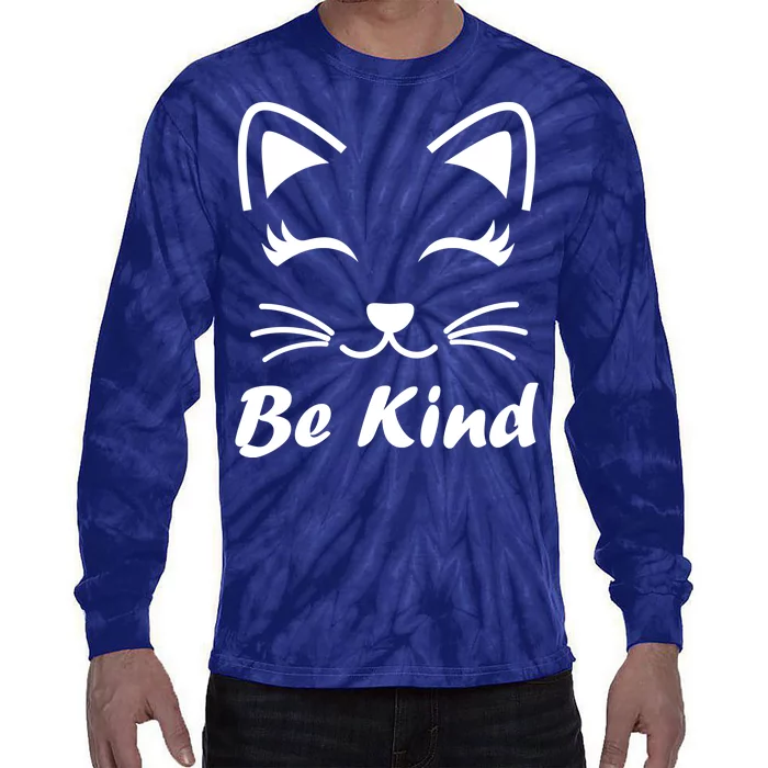 Be Kind Unity Day Anti Bullying Kitten Tie-Dye Long Sleeve Shirt