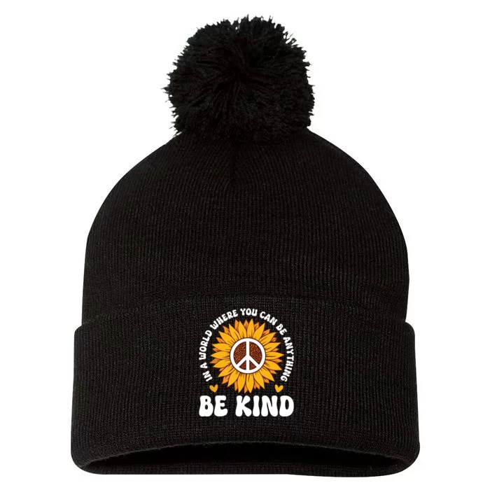 Be Kind Unity Day Orange Anti Bullying Unity Day Pom Pom 12in Knit Beanie