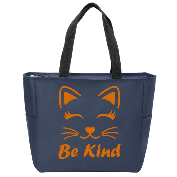 Be Kind Unity Day Orange Anti Bullying Kitten Zip Tote Bag