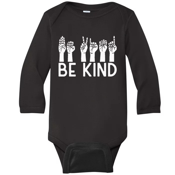 Be Kind Unity Day Orange Anti Bullying Unity Day Baby Long Sleeve Bodysuit