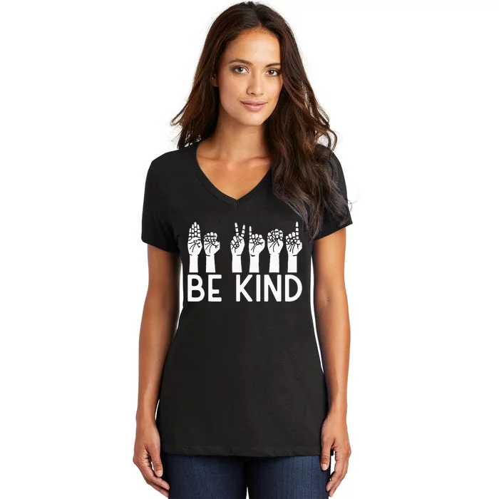 Be Kind Unity Day Orange Anti Bullying Unity Day Women's V-Neck T-Shirt