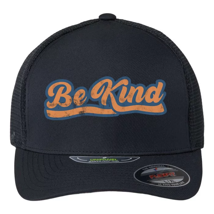 Be Kind Vintage Retro 80's Style Flexfit Unipanel Trucker Cap