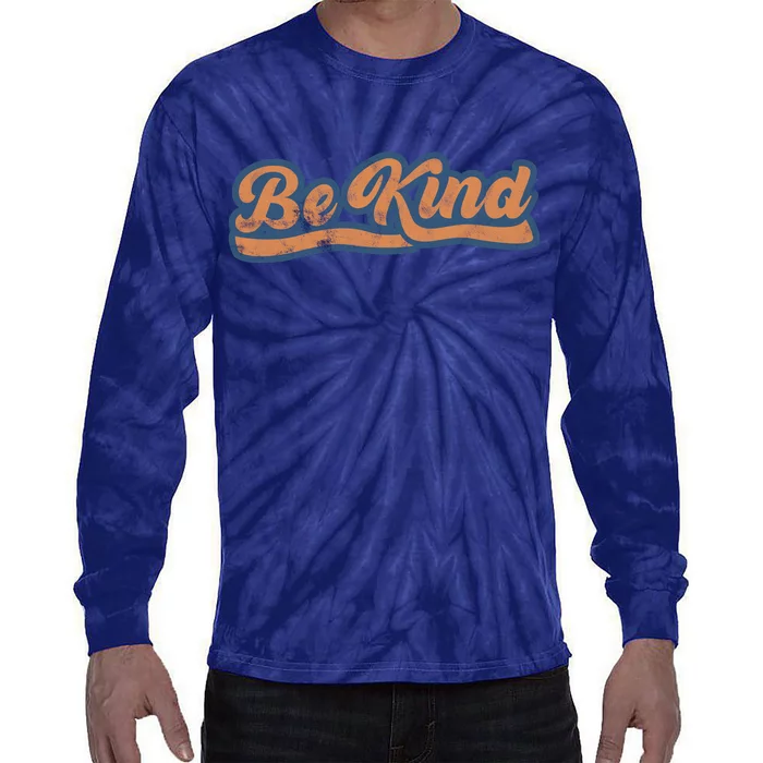 Be Kind Vintage Retro 80's Style Tie-Dye Long Sleeve Shirt