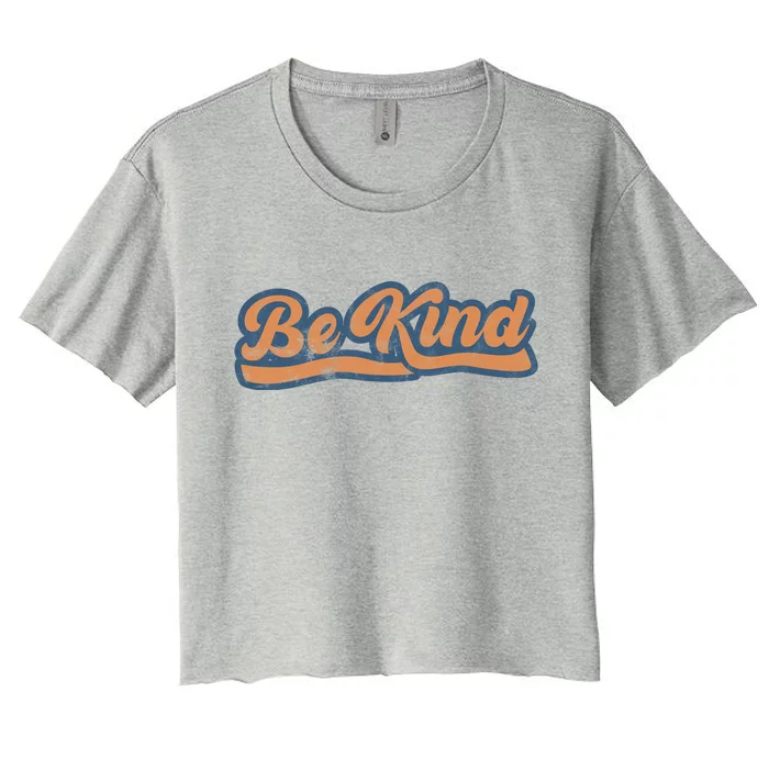 Be Kind Vintage Retro 80's Style Women's Crop Top Tee