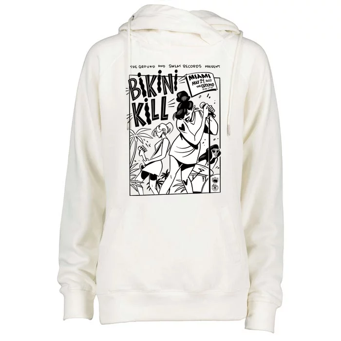 Bikini Kill Vintage Album Inspired Womens Funnel Neck Pullover Hood