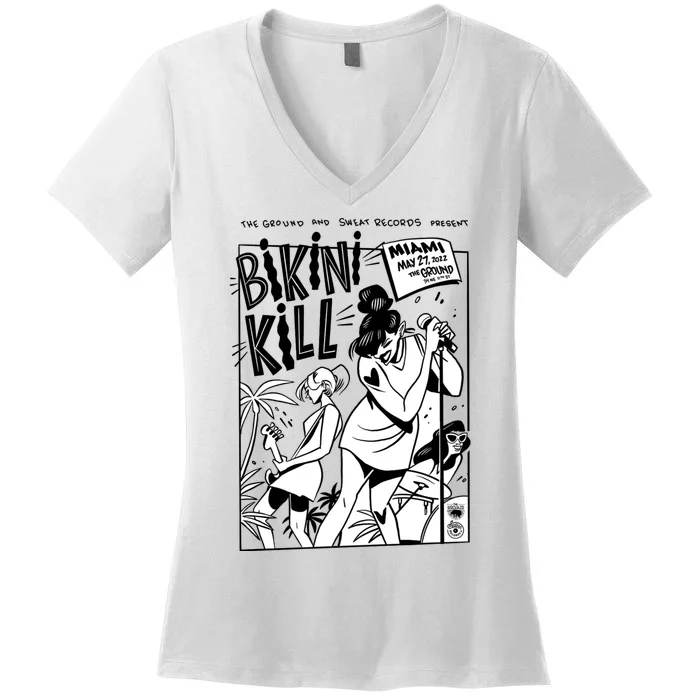 Bikini Kill Vintage Album Inspired Women's V-Neck T-Shirt