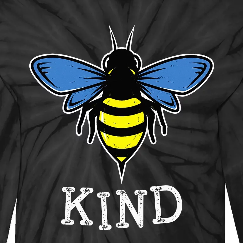 Bee Kind World Down Syndrome Awareness Day T21 Tie-Dye Long Sleeve Shirt