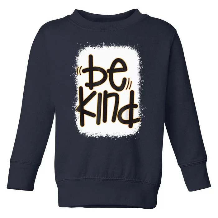 Be Kind We Wear Orange For Unity Day Orange Bleached Toddler Sweatshirt