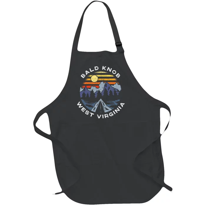 Bald Knob West Virginia Mountains Vacation Souvenir Full-Length Apron With Pocket