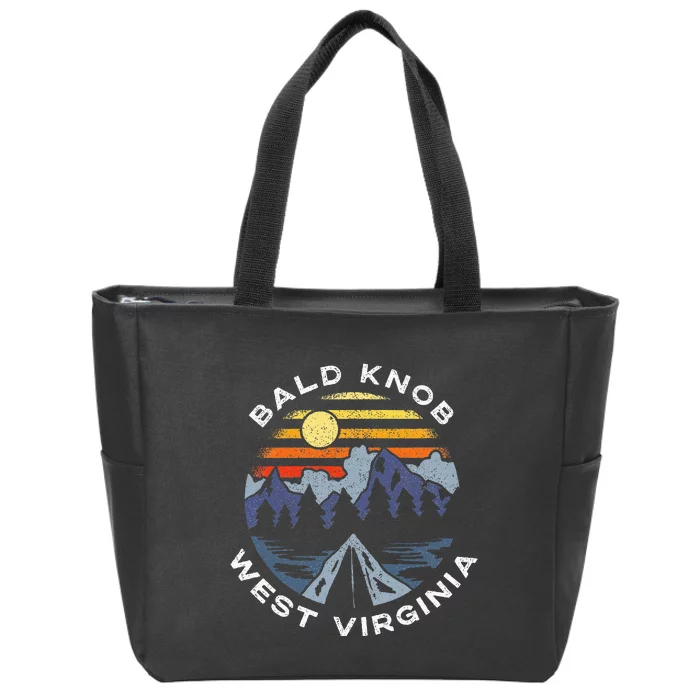 Bald Knob West Virginia Mountains Vacation Souvenir Zip Tote Bag