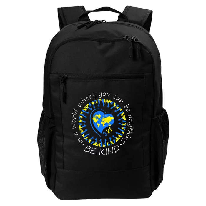 Be Kind World Down Syndrome Awareness Month Kindness T21 Day Daily Commute Backpack