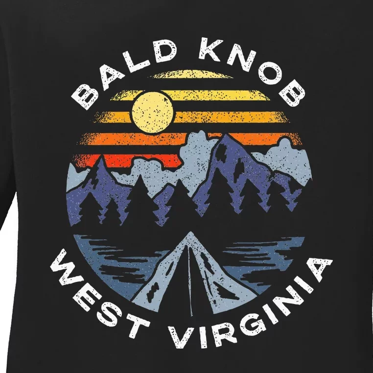 Bald Knob West Virginia Mountains Vacation Souvenir Ladies Long Sleeve Shirt