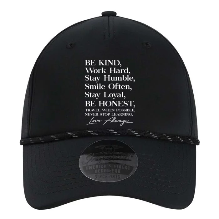 Be Kind Work Hard Stay Humble Smile Often Stay Loyal Cool Gift Performance The Dyno Cap