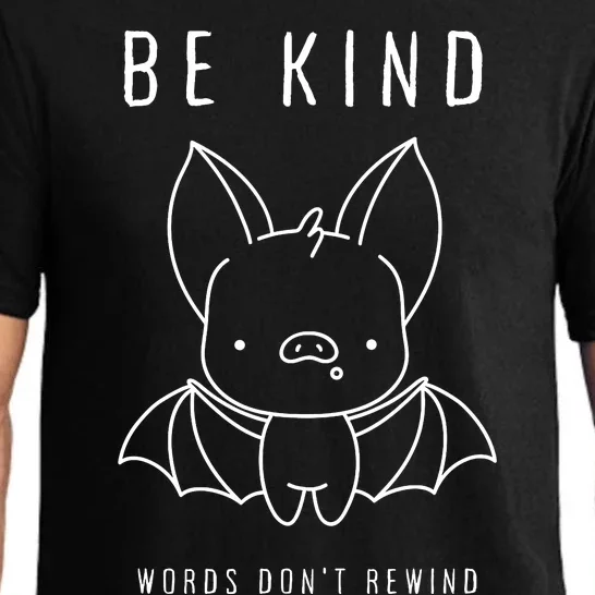 Be Kind Words DonT Rewind Cute Bat Pajama Set