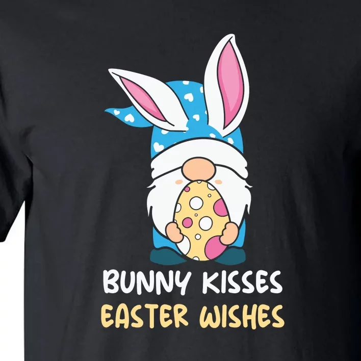 Bunny Kisses Waster Wishes Gnome Easter Day Gift Tall T-Shirt