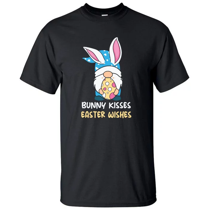 Bunny Kisses Waster Wishes Gnome Easter Day Gift Tall T-Shirt