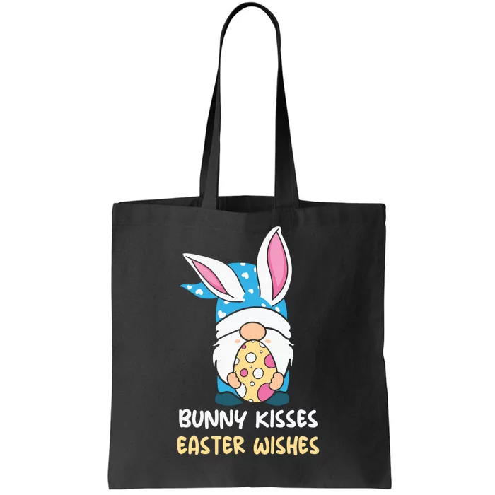 Bunny Kisses Waster Wishes Gnome Easter Day Gift Tote Bag