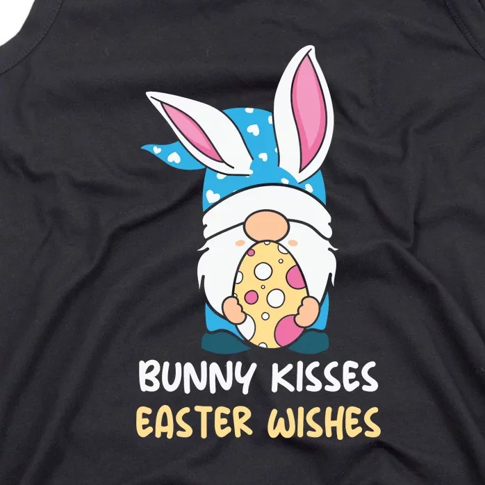 Bunny Kisses Waster Wishes Gnome Easter Day Gift Tank Top