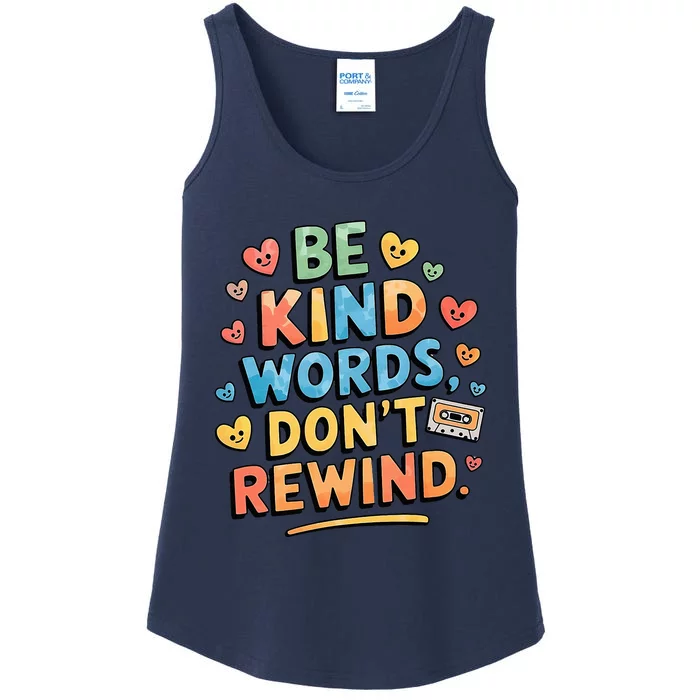 Be Kind Words DonT Rewind Ladies Essential Tank