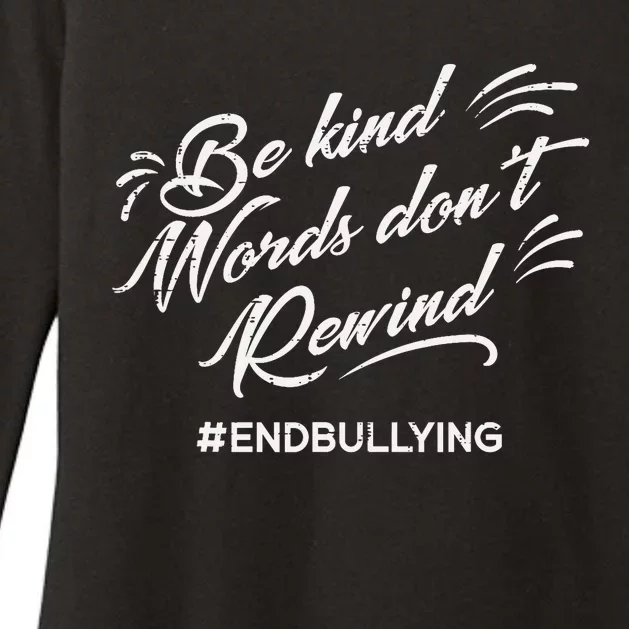 Be Kind Words Dont Rewind Orange Anti Bullying Unity Day Womens CVC Long Sleeve Shirt