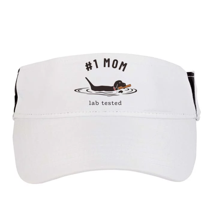 Black Lab 1 Mom Labrador Retriever Owner Mother's Day Adult Drive Performance Visor