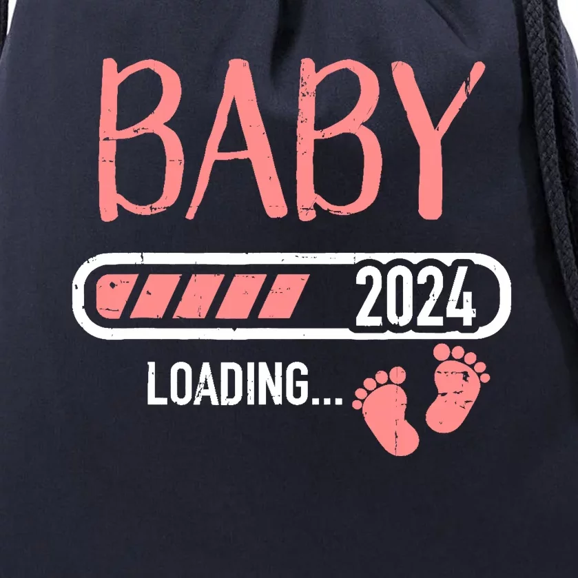 Baby Loading 2024 For Pregnancy Announcement Drawstring Bag