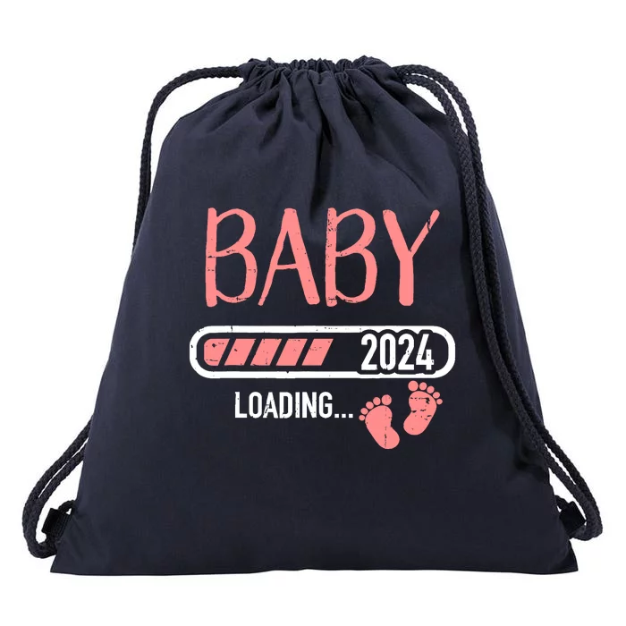 Baby Loading 2024 For Pregnancy Announcement Drawstring Bag