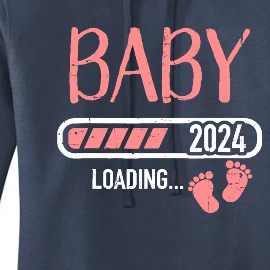 Baby Loading 2024 For Pregnancy Announcement Women's Pullover Hoodie