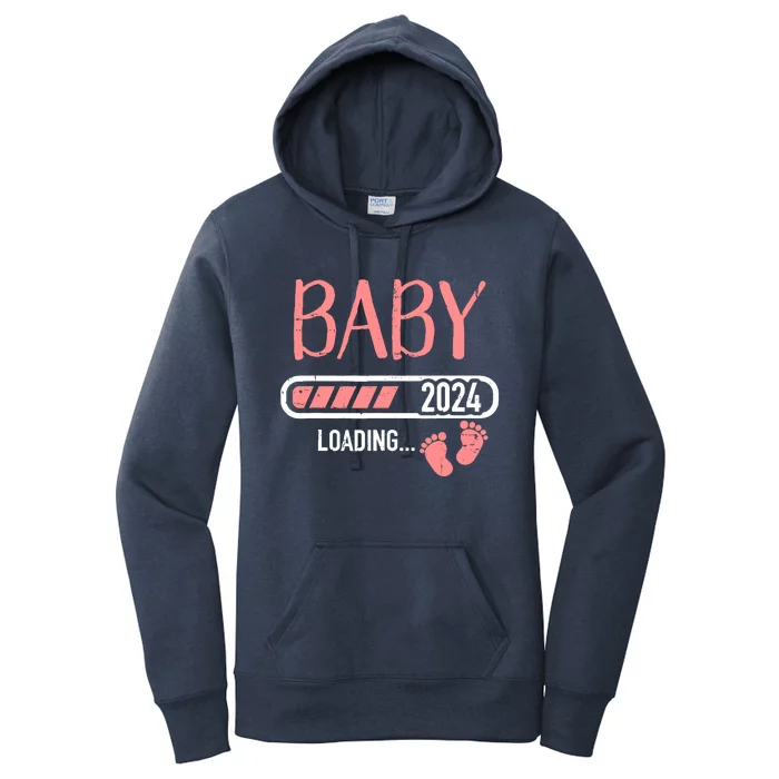 Baby Loading 2024 For Pregnancy Announcement Women's Pullover Hoodie