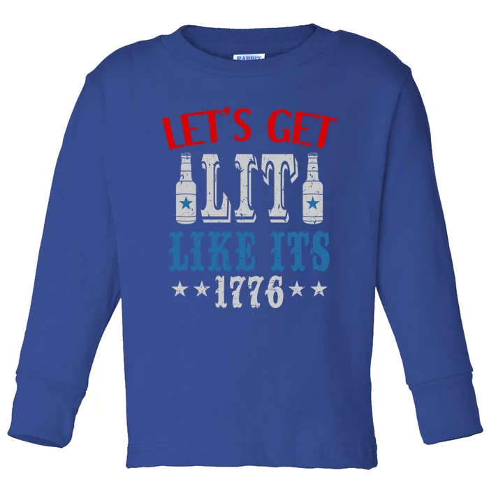 Beer Lover 4th Of July Tee Independence President's Day Cute Gift Toddler Long Sleeve Shirt