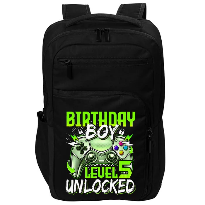 Birthday Level 5 Unlocked Video Gamer Birthday Impact Tech Backpack