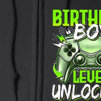 Birthday Level 7 Unlocked Video Gamer Birthday Full Zip Hoodie