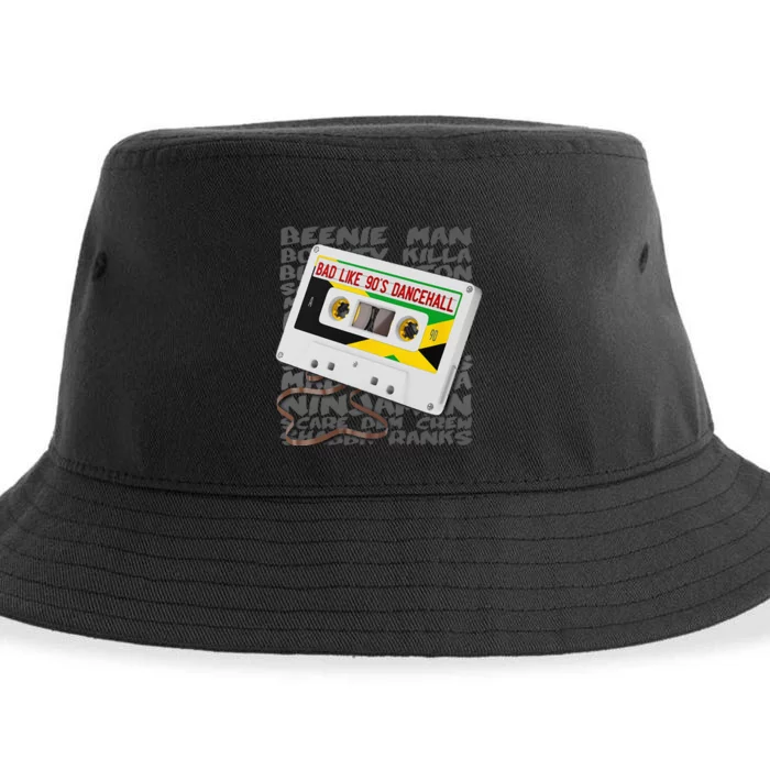 Bad Like 90s Dancehall Old School Reggae Music Jamaica Sustainable Bucket Hat